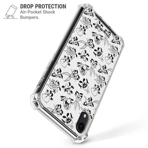 Looney Tunes Big Head Pattern iPhone XR Clear Case