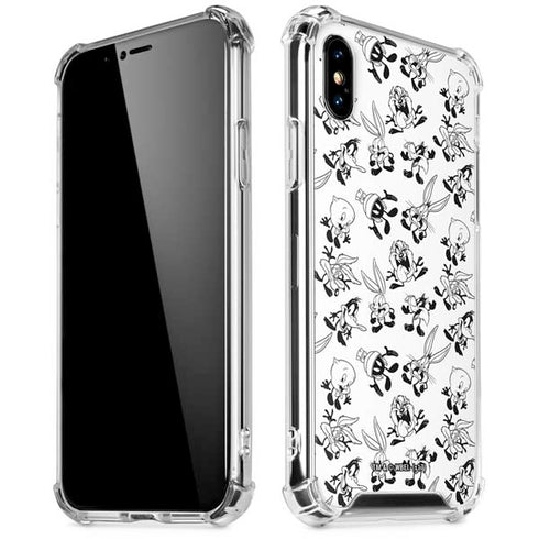 Looney Tunes Big Head Pattern iPhone XS Max Clear Case