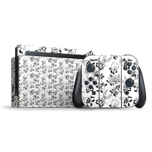 Looney Tunes Big Head Pattern Nintendo Switch Bundle Skin