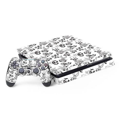 Looney Tunes Big Head Pattern PS4 Slim Bundle Skin