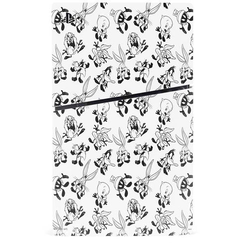 Looney Tunes Big Head Pattern PS5 Slim Digital Edition Bundle Skin