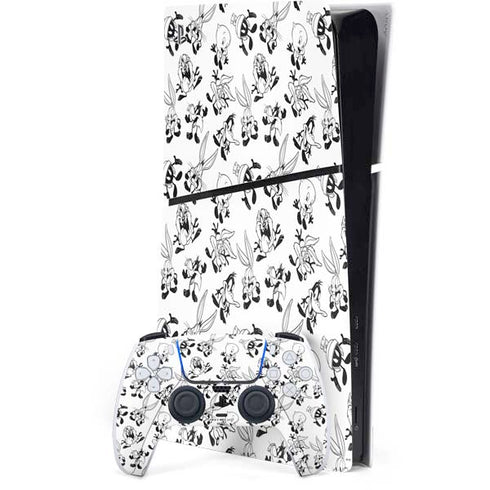 Looney Tunes Big Head Pattern PS5 Slim Digital Edition Console Skin