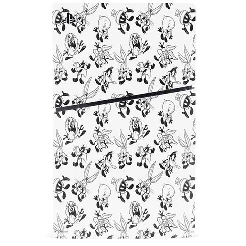 Looney Tunes Big Head Pattern PS5 Slim Digital Edition Console Skin