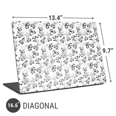 Looney Tunes Big Head Pattern Universal Laptop 16.6in (13.4 x 9.7in) Skin