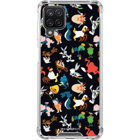 Looney Tunes Identity Pattern Galaxy A12 Clear Case