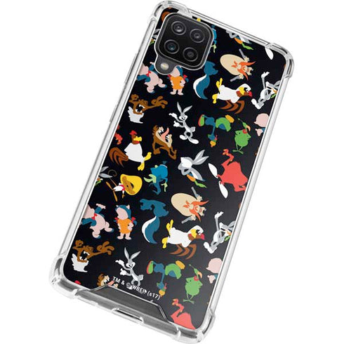 Looney Tunes Identity Pattern Galaxy A12 Clear Case