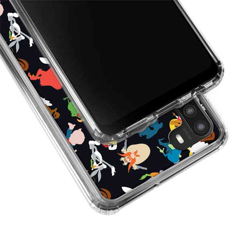 Looney Tunes Identity Pattern Galaxy A21 Clear Case