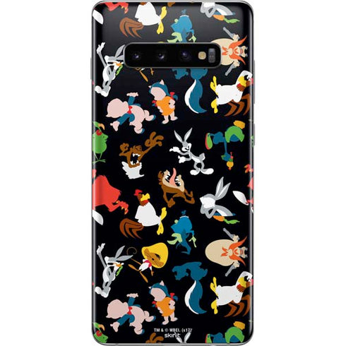 Looney Tunes Identity Pattern Galaxy S10 Plus Skin