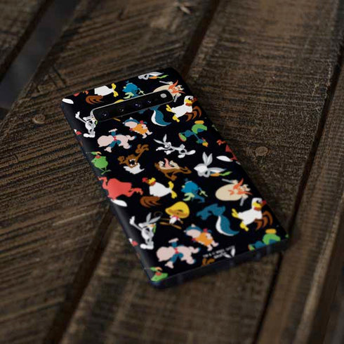 Looney Tunes Identity Pattern Galaxy S10 Plus Skin