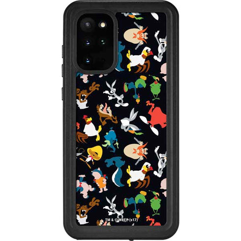 Looney Tunes Identity Pattern Galaxy S20 Plus Waterproof Case