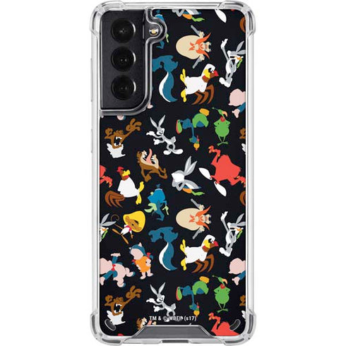 Looney Tunes Identity Pattern Galaxy S21 5G Clear Case