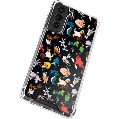 Looney Tunes Identity Pattern Galaxy S21 Plus 5G Clear Case