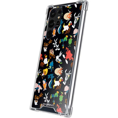 Looney Tunes Identity Pattern Galaxy S22 Ultra Clear Case