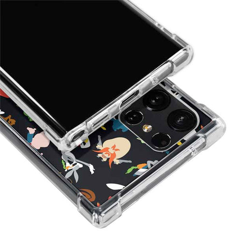 Looney Tunes Identity Pattern Galaxy S22 Ultra Clear Case