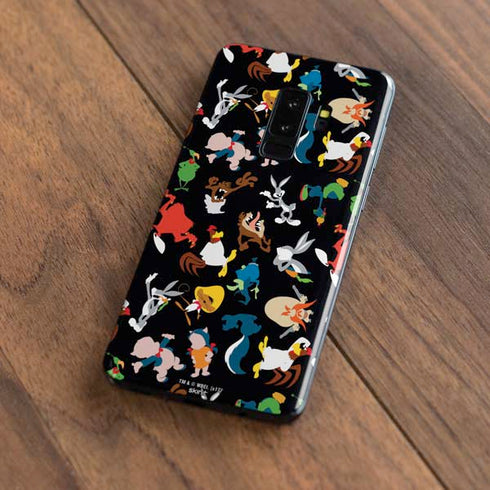 Looney Tunes Identity Pattern Galaxy S9 Plus Skin