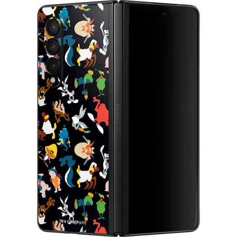 Looney Tunes Identity Pattern Galaxy Z Fold3 5G Skin