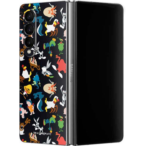 Looney Tunes Identity Pattern Galaxy Z Fold4 5G Skin