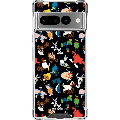 Looney Tunes Identity Pattern Google Pixel 7 Pro Clear Case