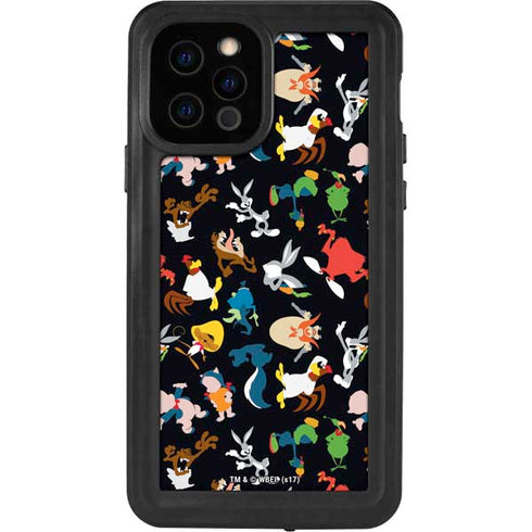 Looney Tunes Identity Pattern iPhone 12 Pro Waterproof Case