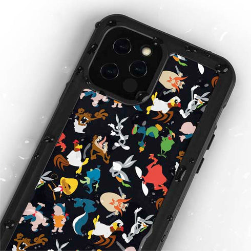Looney Tunes Identity Pattern iPhone 12 Pro Waterproof Case