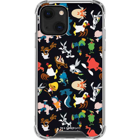 Looney Tunes Identity Pattern iPhone 13 Mini Clear Case