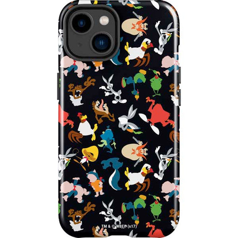 Looney Tunes Identity Pattern iPhone 15 Plus Impact Case
