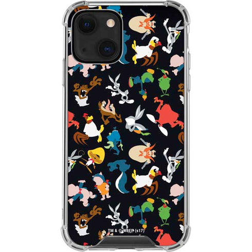 Looney Tunes Identity Pattern iPhone 15 Plus Clear Case