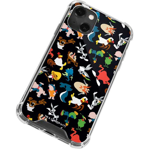 Looney Tunes Identity Pattern iPhone 15 Plus Clear Case