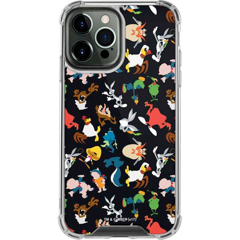 Looney Tunes Identity Pattern iPhone 14 Pro Max Clear Case