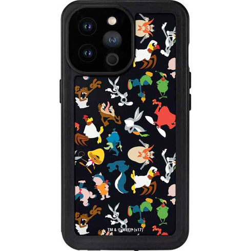 Looney Tunes Identity Pattern iPhone 14 Pro Max Waterproof Case