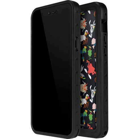Looney Tunes Identity Pattern iPhone 14 Pro Waterproof Case