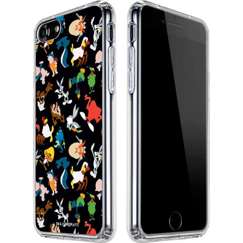 Looney Tunes Identity Pattern iPhone SE (2nd & 3rd Gen) Clear Case