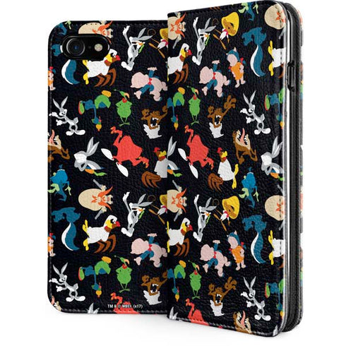 Looney Tunes Identity Pattern iPhone SE (2nd & 3rd Gen) Folio Case