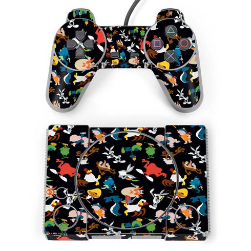 Looney Tunes Identity Pattern PlayStation Classic Bundle Skin