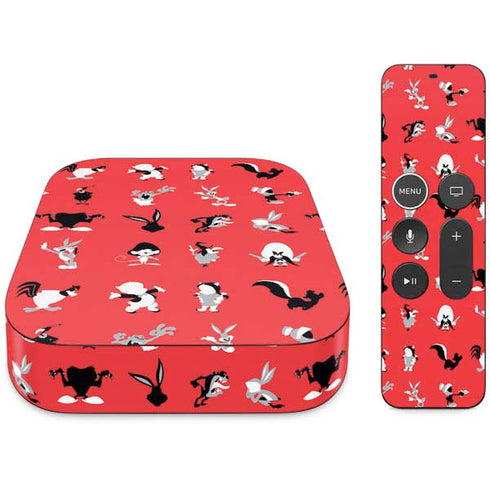 Looney Tunes Identity Red Pattern Apple TV Skin