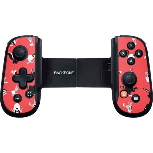 Looney Tunes Identity Red Pattern Backbone One for iPhone Game Controller Skin