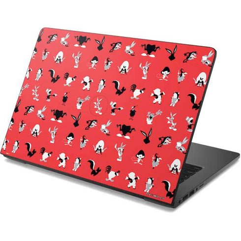 Looney Tunes Identity Red Pattern Dell Chromebook Skin