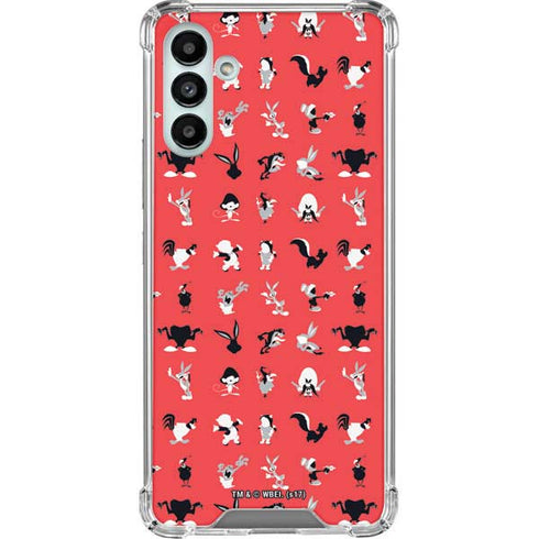 Looney Tunes Identity Red Pattern Galaxy A13 5G Clear Case