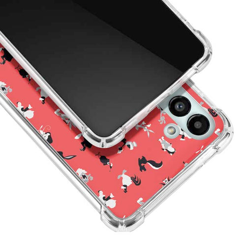 Looney Tunes Identity Red Pattern Galaxy A13 5G Clear Case
