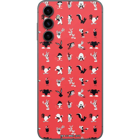 Looney Tunes Identity Red Pattern Galaxy A14 5G Skin