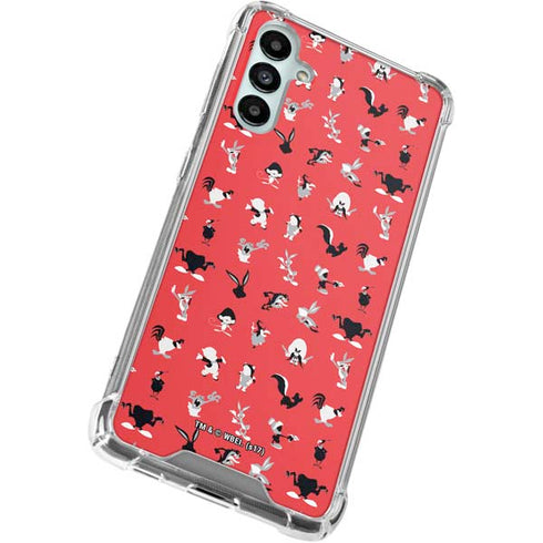 Looney Tunes Identity Red Pattern Galaxy A15 5G Clear Case