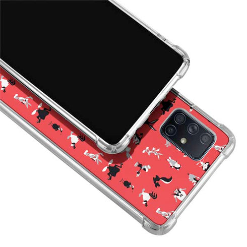 Looney Tunes Identity Red Pattern Galaxy A51 5G Clear Case