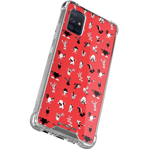 Looney Tunes Identity Red Pattern Galaxy A51 5G Clear Case