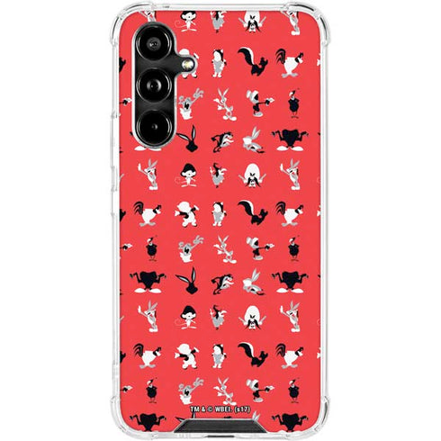 Looney Tunes Identity Red Pattern Galaxy A54 5G Clear Case