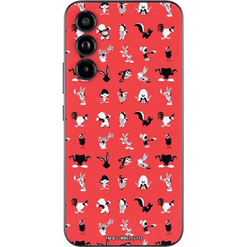 Looney Tunes Identity Red Pattern Galaxy A54 5G Skin