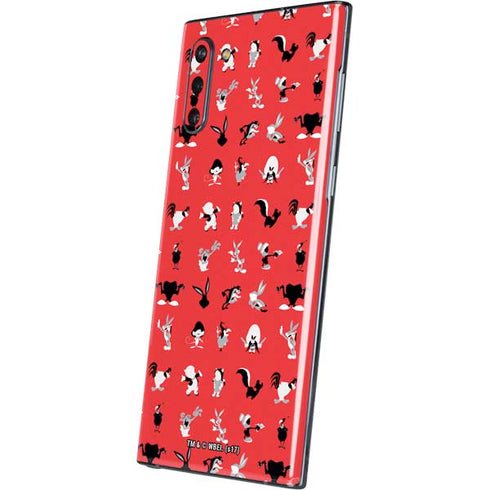 Looney Tunes Identity Red Pattern Galaxy Note 10 Skin
