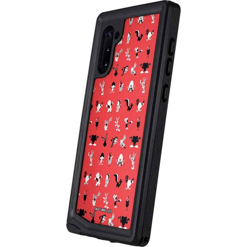 Looney Tunes Identity Red Pattern Galaxy Note 10 Waterproof Case