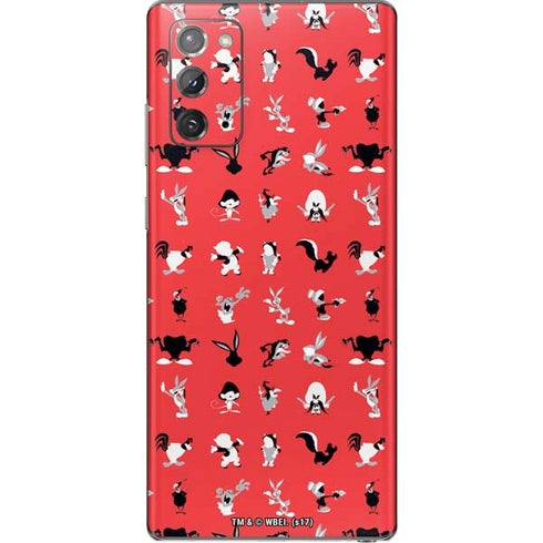 Looney Tunes Identity Red Pattern Galaxy Note20 5G Skin