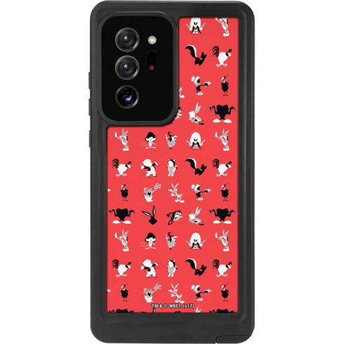 Looney Tunes Identity Red Pattern Galaxy Note20 Ultra 5G Waterproof Case