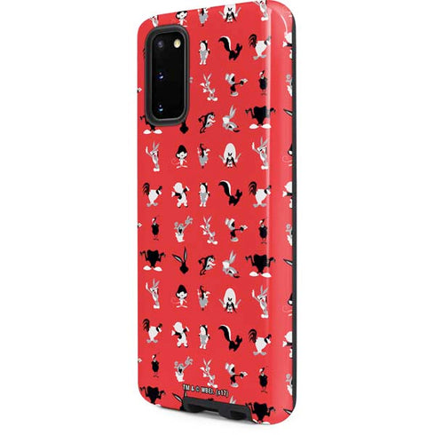 Looney Tunes Identity Red Pattern Galaxy S20 Pro Case